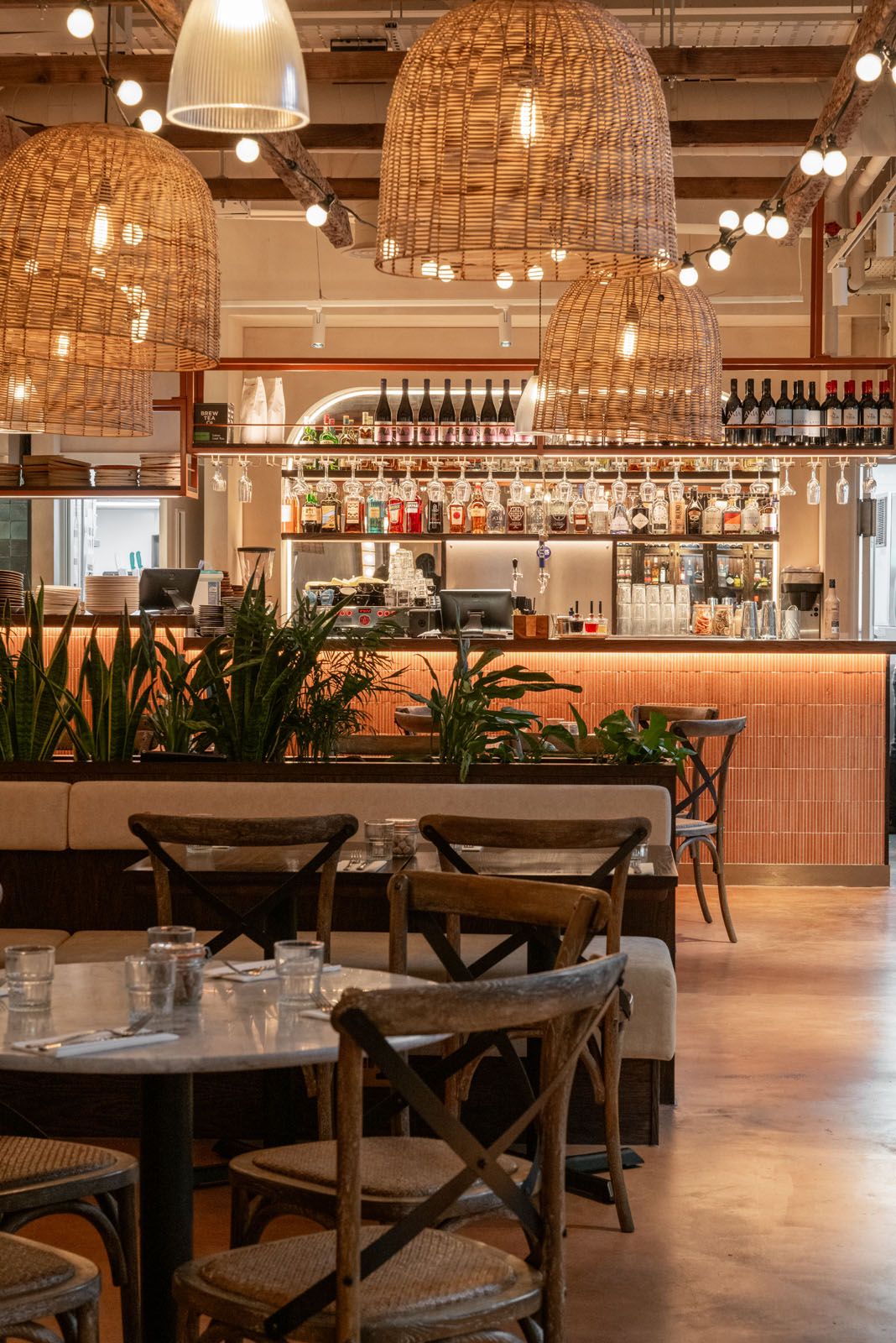 The bar at Brother Marcus Canary Wharf